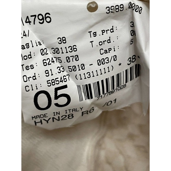 Giorgio Armani Cream‎ White 3 Button Blazer Jacket Size 4 Cotton Silk Stretch - Picture 7 of 7